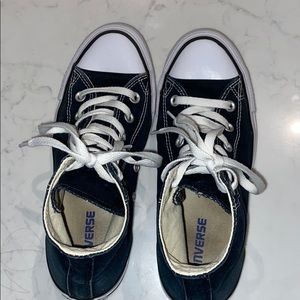 Women’s black high top converse